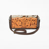 ADBG486 American Darling Hand Tooled Floral Leather Western Crossbody Bag