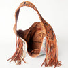 ADBG803 American Darling Handcrafted Cowhide Hobo Bag Tooled Leather Fringe Shoulder Bag