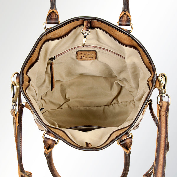 ADBG919 American Darling Handcrafted Hair-On Cowhide Western Leather Tote Bag
