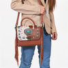 ADBG983 American Darling Cowhide Western Leather Messenger Bag with Fringes