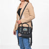 ADBG983C American Darling Cowhide Western Leather Cross body Bag with Fringes