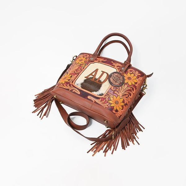 ADBGA1015 Tote Hair On Hand Tooled Genuine Leather Women Bag