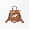 ADBGA1016 Tote Hair On Hand Tooled Genuine Leather Women Bag