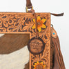 ADBGA1016 Tote Hair On Hand Tooled Genuine Leather Women Bag