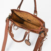 ADBGA1016 Tote Hair On Hand Tooled Genuine Leather Women Bag