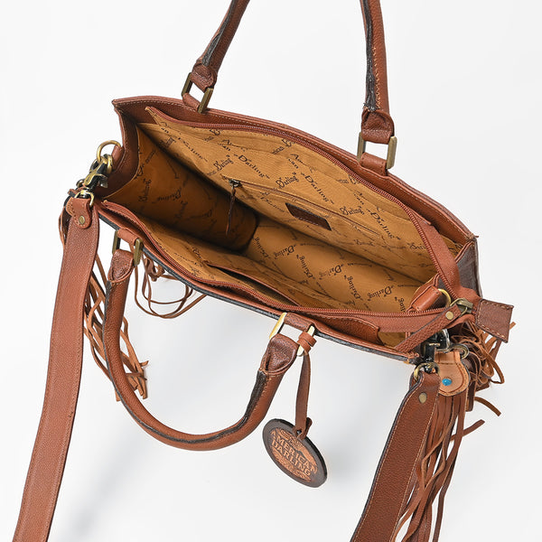ADBGA1016 Tote Hair On Hand Tooled Genuine Leather Women Bag