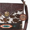 ADBGA1038 Crossbody Hair on Hand Tooled Genuine Leather Women Bag
