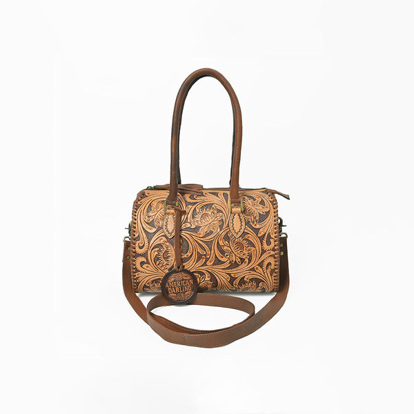 ADBGA1044 Speedy Bag Hand Tooled Genuine Leather Women Bag