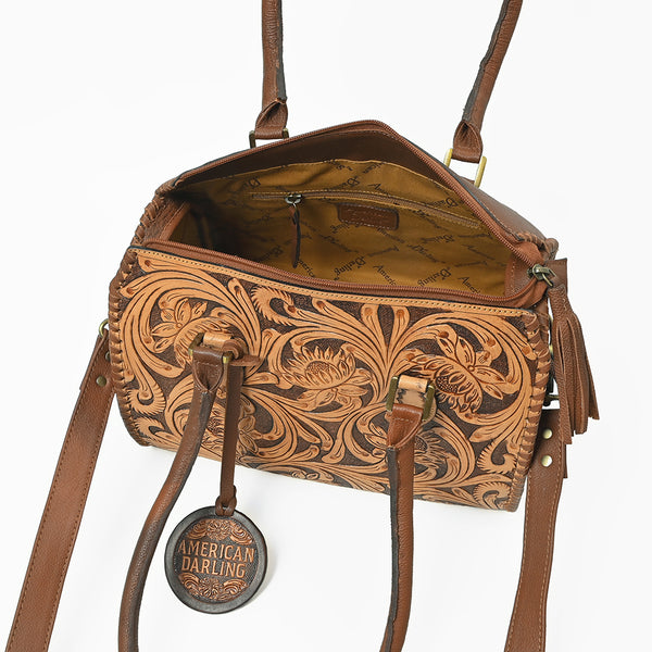 ADBGA1044 Speedy Bag Hand Tooled Genuine Leather Women Bag