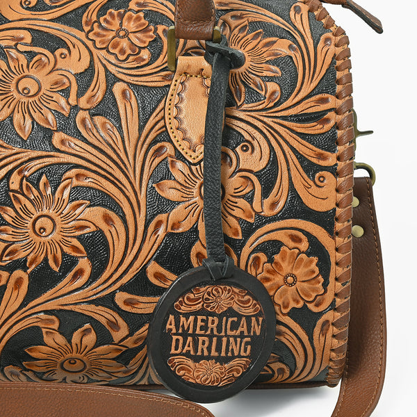ADBGA1046 Speedy Hand Tooled Genuine Leather Women Bag