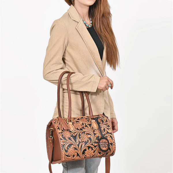ADBGA1046 Speedy Hand Tooled Genuine Leather Women Bag