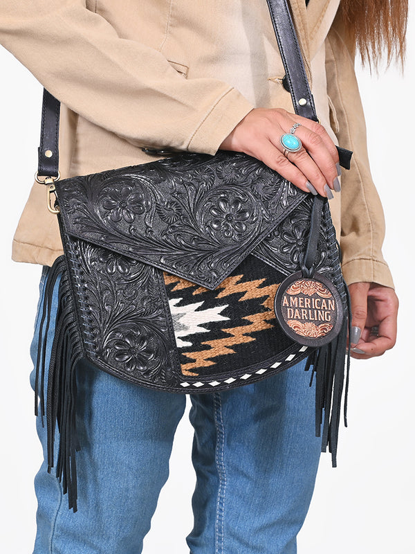 ADBGA1150 Crossbody Saddle Blanket Genuine Leather Women Bag
