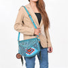 ADBGA1150 Crossbody Saddle Blanket Genuine Leather Women Bag