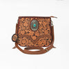 ADBGA1160 American Darling Floral Hand Tooled Leather Crossbody Handbag