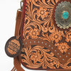 ADBGA1160 American Darling Floral Hand Tooled Leather Crossbody Handbag