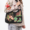 ADBGA1248B American Darling Genuine Suede Embroidered Western Hobo Black Shoulder Bag