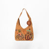 ADBGA1248E American Darling Genuine Suede Embroidered Western Hobo Tan Shoulder Bag