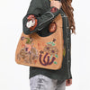ADBGA1248E American Darling Genuine Suede Embroidered Western Hobo Tan Shoulder Bag