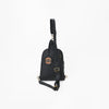 ADBGA1422 Genuine Leather Hair On Hide Longhorn Skull Western Sling Backpack Bag
