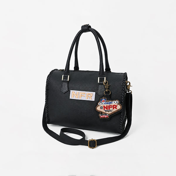 Official PRCA & NFR Licensed Collection®️ Black Genuine Leather Speedy Bag
