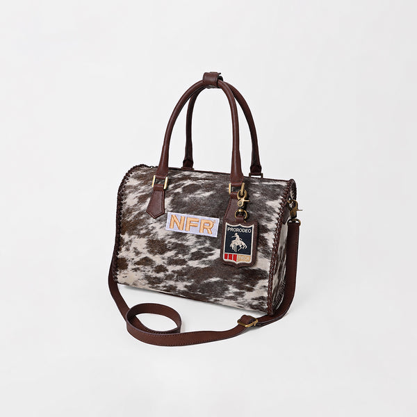 Official PRCA & NFR Licensed Collection®️ Hair-on-Hide & Genuine Leather Speedy Bag