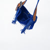 Official PRCA & NFR Licensed Collection® Floral Hand-Tooled Leather Strap Equestrian Graphic Fringe Shoulder Bag