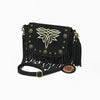 ADBGA836 American Darling Genuine Suede Leather Fringe Cross body Bag with Embroidery