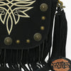 ADBGA836 American Darling Genuine Suede Leather Fringe Cross body Bag with Embroidery