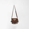 ADBGA836 American Darling Genuine Suede Leather Fringe Cross body Bag with Embroidery