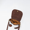ADBGA836 American Darling Genuine Suede Leather Fringe Cross body Bag with Embroidery