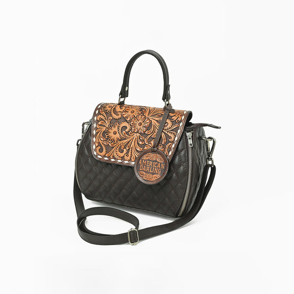 ADBGA851 American Darling Quilted Leather Harness Crossbody Handbag