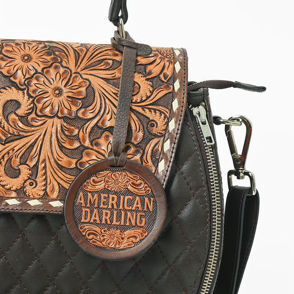 ADBGA851 American Darling Quilted Leather Harness Crossbody Handbag