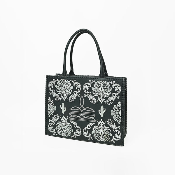 ADBGA883 American Darling Embroidered Genuine Leather Western Tote Bag