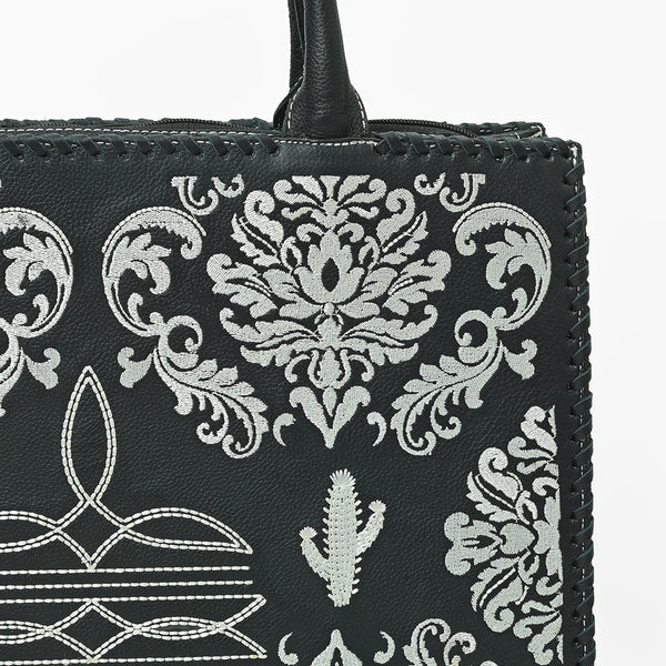 ADBGA883 American Darling Embroidered Genuine Leather Western Tote Bag