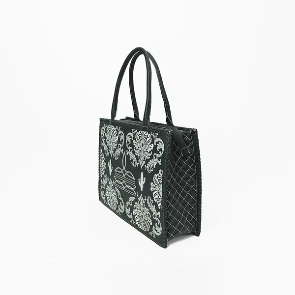 ADBGA883 American Darling Embroidered Genuine Leather Western Tote Bag