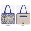 ADBGA885 American Darling Western Embroidered Leather Tote Bag - Blue Accents & Handcrafted Detail