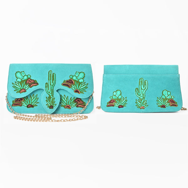 ADBGA944 American Darling Western Embroidered Genuine Suede Cross body Bag