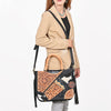 ADBGA983 American Darling Hand Tooled Harness Hair On Genuine Leather Fringe Tote Bag