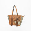 ADBGA985 American Darling Hand-Tooled Harness Leather & Hair On Tote Bag