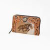 ADBGA986 American Darling Harness Leather & Hair On Western Wallet