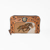 ADBGA986 American Darling Harness Leather & Hair On Western Wallet