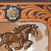 ADBGA986 American Darling Harness Leather & Hair On Western Wallet