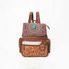 ADBGA989 Backpack Hand-tooled Genuine Leather women bag western Bag