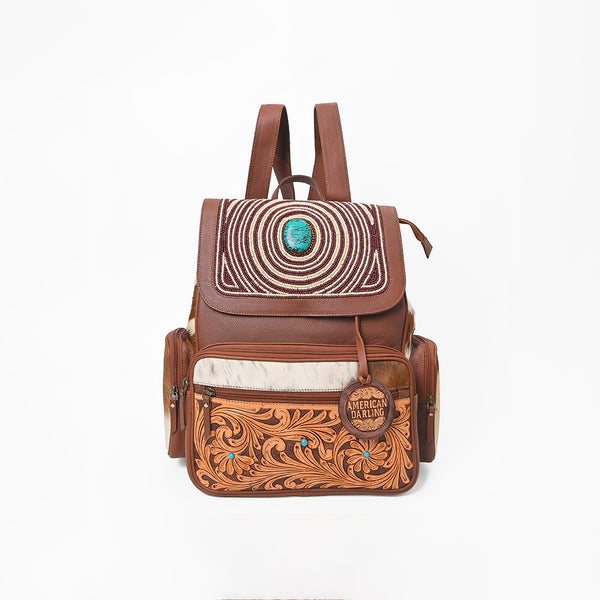 ADBGA989 Backpack Hand-tooled Genuine Leather women bag western Bag