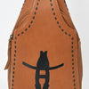 Magnolia Rodeo Genuine Leather Black Embroidered Sling Bag