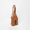 Magnolia Rodeo Genuine Leather Black Embroidered Sling Bag