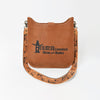 Showground Rodeo Genuine Leather Black Embroidered Crossbody Bag
