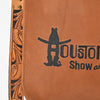 Showground Rodeo Genuine Leather Black Embroidered Crossbody Bag
