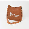 Showground Rodeo Genuine Leather White Embroidered Crossbody Bag