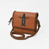 Frontier Rodeo Genuine LeatherBlack Embroidered Crossbody Bag